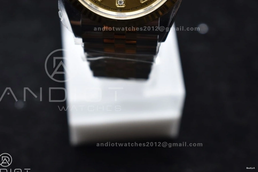 YG SS Dial VR3235 Jubilee 904L Best YG DateJust 36 1:1 126233 Edition Bracelet Diamonds Steel Clean on 1106